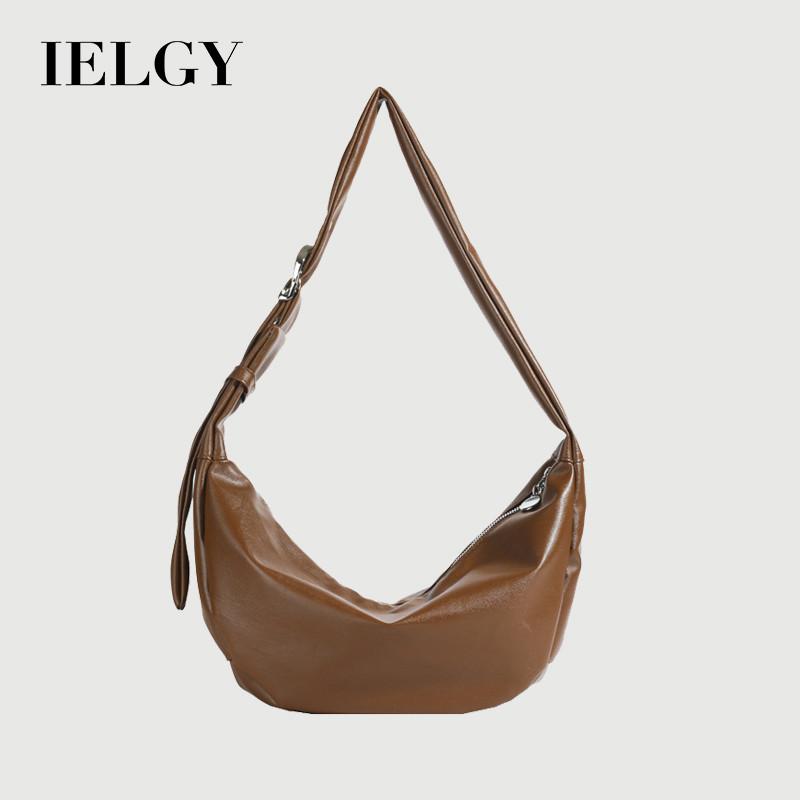 IELGY Retro Commuter Underarm Bag Autumn Large Capacity Cross-Body Dumpling Bag