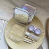 Laser Cover Contact Lens Case Box Colored Lenses Container Beauty Lens Storage Box Travel Set With Mirror Gift Girl