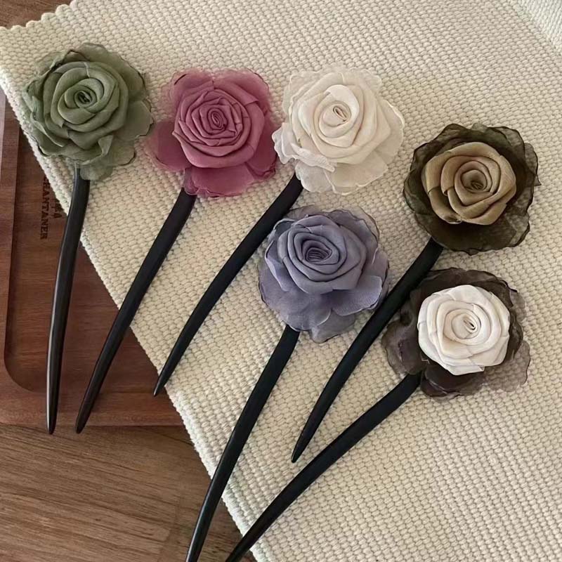 Ny Kinesisk Stil Nätblomma Trä Hårpinne För Kvinnor Vintage Handgjord Hanfu Ätpinnar Hårpinne Hårstyling Tillbehör