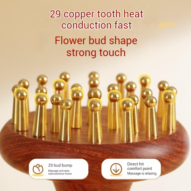 Tragbares Messing Gua Sha Massagegerät Kopf Hals Bein Körper Meridian Massagegerät Lymphatisches Muskelrelief Schmerz Tiefengewebsmassage