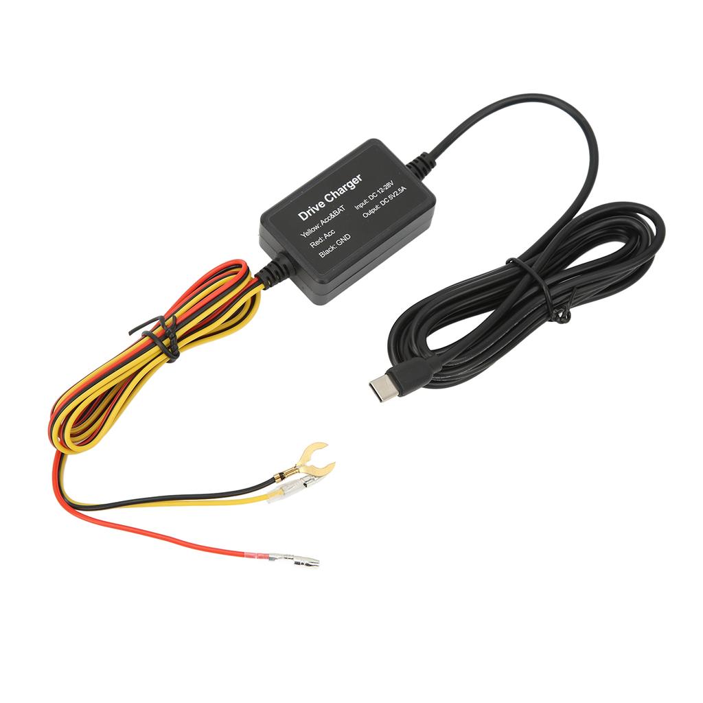 Dash Cam Hardwire Kit 12V?28V to 5V USB Adapter Overheating Protection for Mirror Cam GPS Navigator