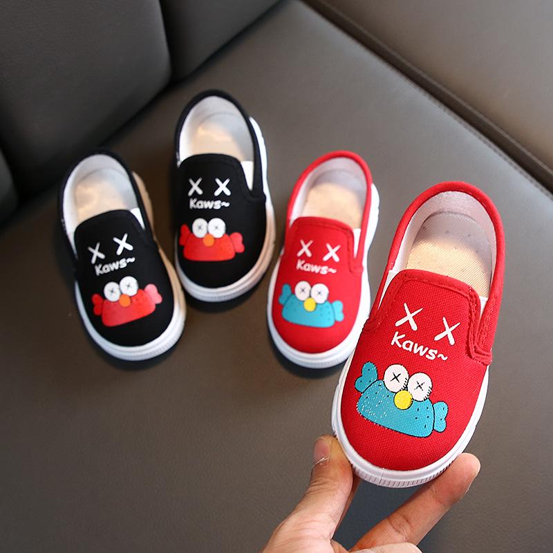 Little Boys Girls Cute Cartoon Canvas Shoes Casual Soft Children'S Shallow Moccasin Loafers Kids Sneakers Newest Toddler Baby Shoes