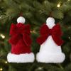 Red Velvet Bow Christmas Tree Ornament