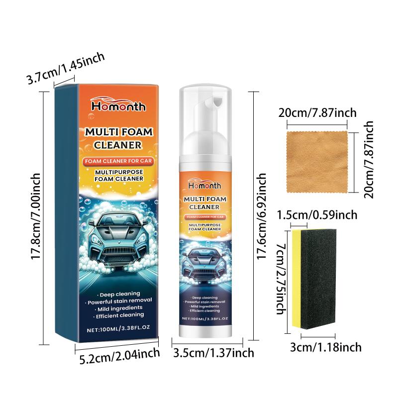 Professional Car Interior Foam Cleaner for Upholstery Penetrates Deep into Fabric Seats Removes Stains and Restores Freshness
