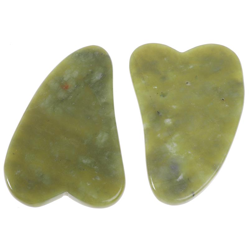 Gua Sha Natural Green Jade Quartz  Stone  Bodys Massage Board Tool