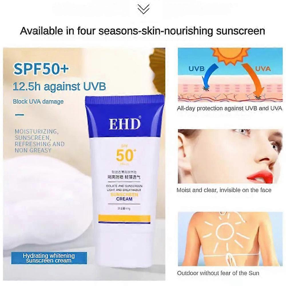 60ml Face Sunscreen Ultra SPF50+ Body Sunscreen Anti-Imperfection Anti-Shine Invisible Fluid Sunscreen