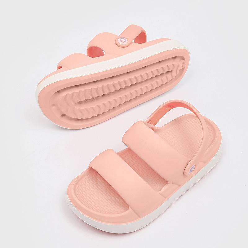 

Мода 2025 Новые летние шлепанцы на платформе для женщин Домашняя уличная обувь Толстая подошва Мягкий ЭВА Разноцветные сандалии для ежедневной ходьбы для девочек 35-36 розовый
