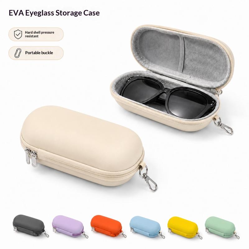 Shockproof Hard Shell Double Glasses Case Lightweight Portable Dual Eyewear Storage Box for Sports Cycling Running Use