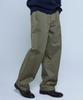 INTERSECTION Curved Washed Cotton Wide Pants [Khaki]