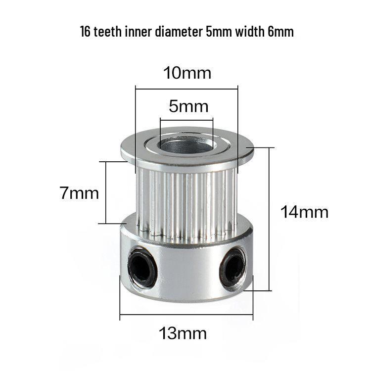 2GT Timing Belt Pulley for 3D Printer: 16/20 Teeth, 5/8mm Bore
