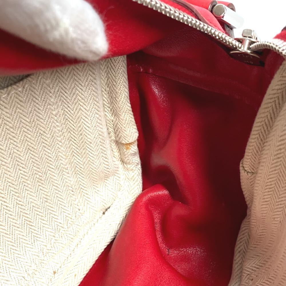 HERMES Van Quatre PM Crossbody Pochette Shoulder Bag Leather Red