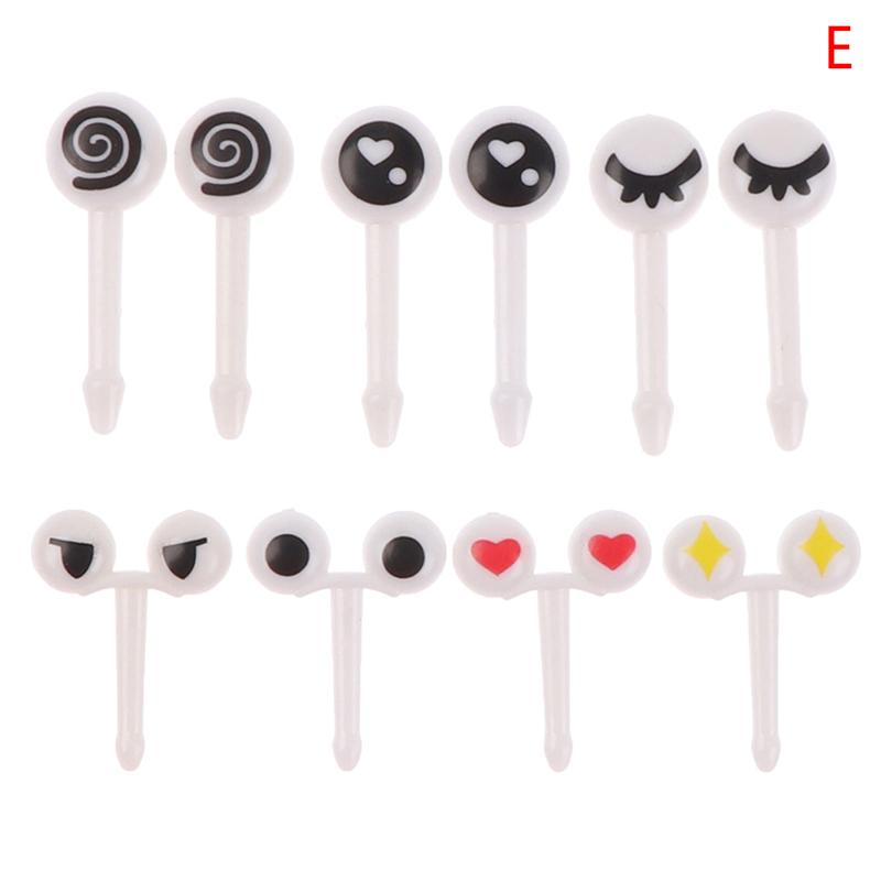 

6/10 шт./уп. мини мультяшные детские шпажки для десертов и закусок, украшение для ланч-боксов бенто E