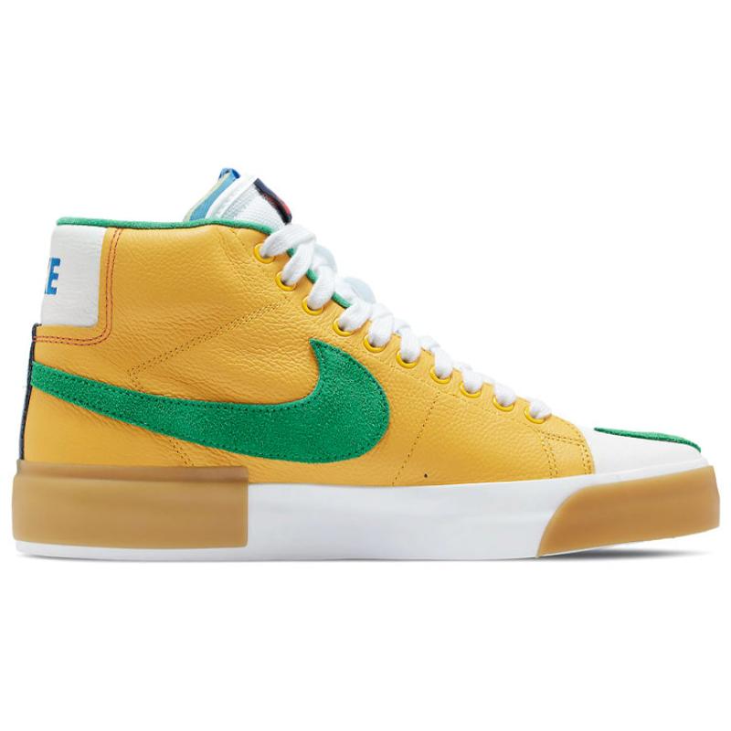 Nike Sb Zoom Blazer Mid Edge Safety Orange University Gold Skateboard Shoes DA2189-800