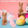 Lurrose 20-Piece Set Mini Plush Rabbits, 3.35-Inch Small Jointed Bunny Dolls with Keychains, Kids Toys, Easter, Birthday, and Decoration