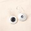 Rare Black Onyx 925 Sterling Silver Earrings, Handmade Jewelry For Women's 1.5" EE-153-18