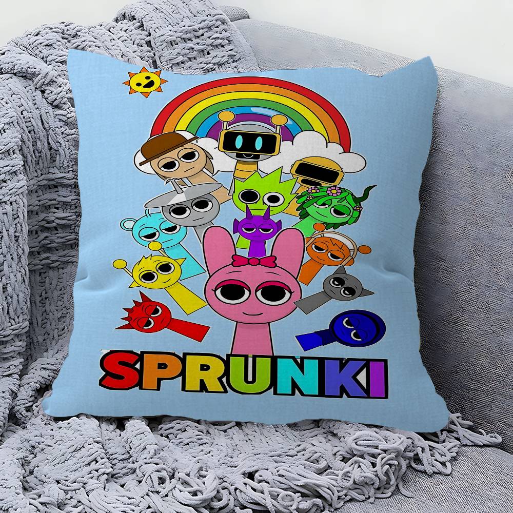 Cartoon S-Sprunki Pattern Cushion Cover Decorative Pillow Sofa Home Decor Case Pillow Cases