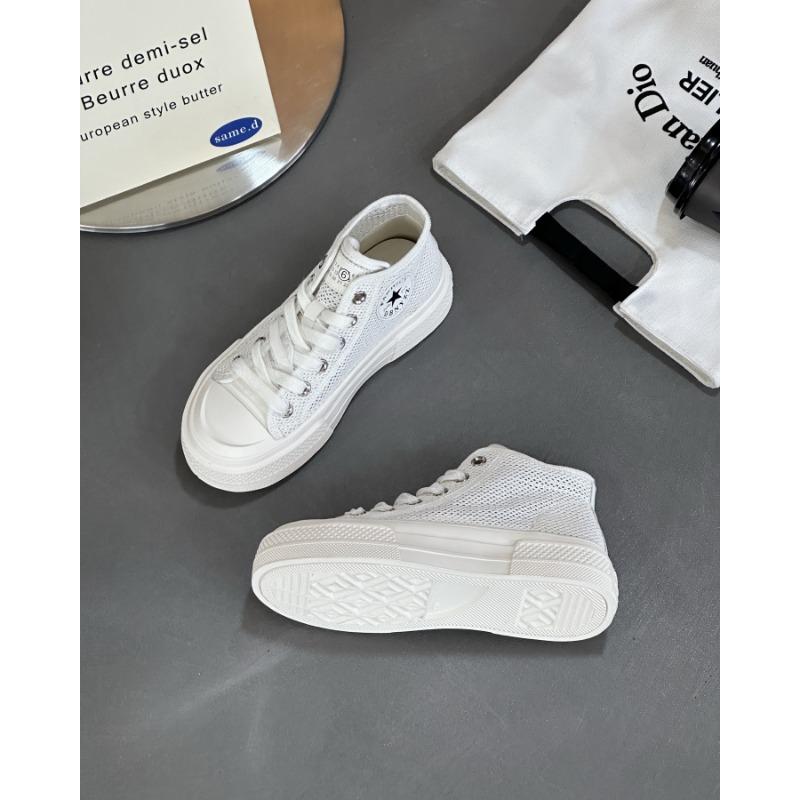 

Mesh high-top canvas shoes women s new summer breathable sequins versatile lightweight platform casual sports shoes 35 бежевый