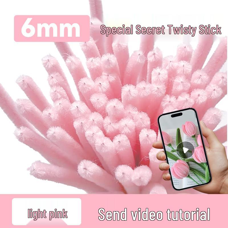 DIY Twisty Stick Bouquet Kit: Complete Chenille Stem Set for Children's Weaving