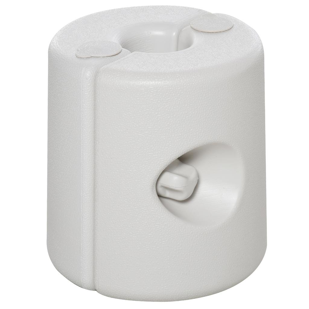 4 Pack 36 kg Gazebo Weights, Canopy Tent Weights with Rapid Clip, Gazebo Leg Weights Fill with Sand or Water, White