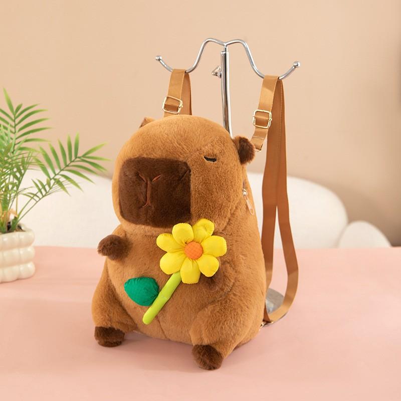Cute Kapibara Capybara Schoolbag Female Backpack Large Capacity Internet Celebrity Ugly Cute College Student Class Bag