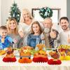 Thanksgiving Party Decorations Set With Maple Leaves Pumpkins Turkeys Table Centerpieces Honeycomb Balls Home Dining