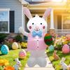 Easter Inflatable Bunny Yard Decor Funny Cute Quick Inflation Festival Layout Built In LED for