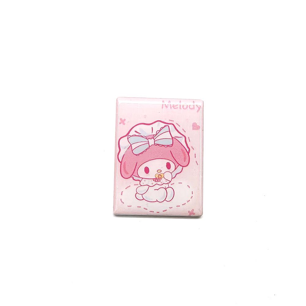 Sanrio Hello Kitty & Cinnamoroll Metal Brooch: Fashionable UV Print Badge for Clothes & Bags.