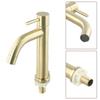 Brushed Gold Bathroom Basin Single Hole Cold Handle Shower Head Sink Faucet Bath