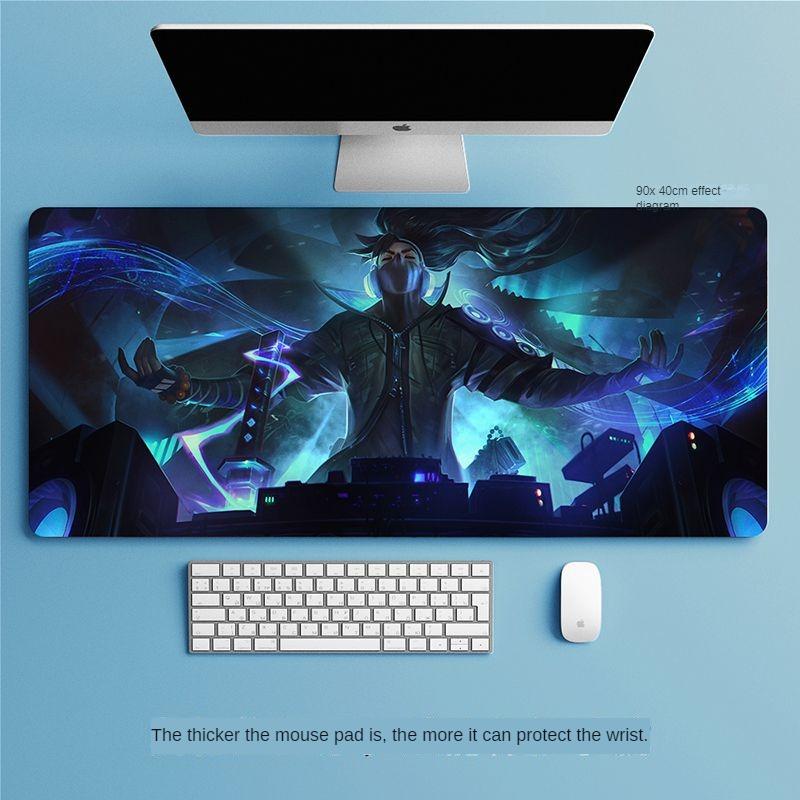 Mauspad, übergroß, Büro-Tastenkombination, integriertes Schloss, verdickt, individuell, gut aussehend, für Studenten, Computer, E-Sport, Tischmatte