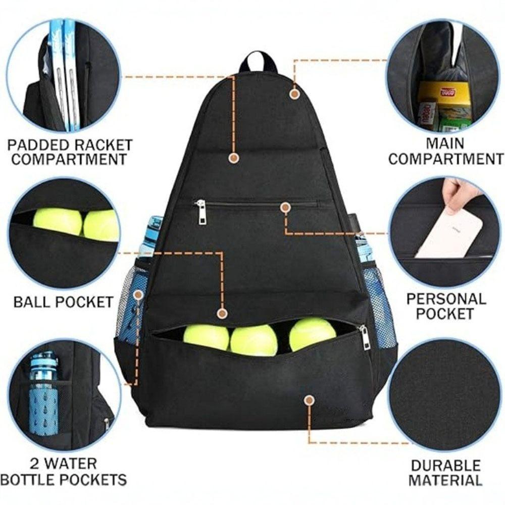 with Ventilated Shoe Compartment Tennis Bag Holds 2 Rackets Pickleball Backpack  School Student