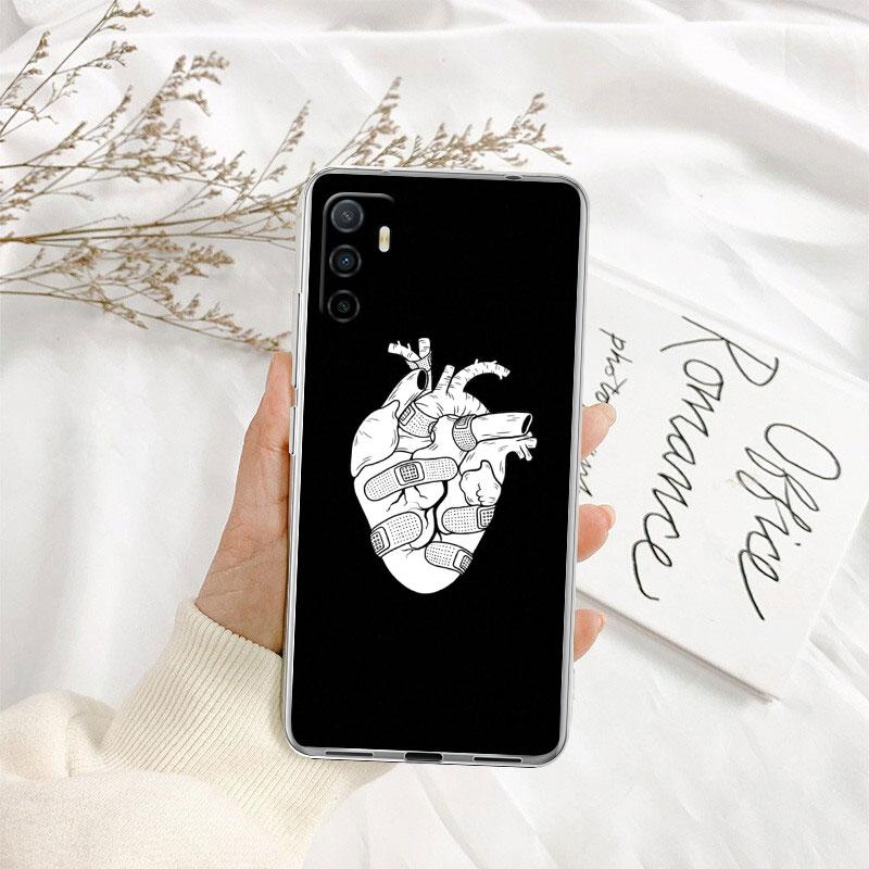 Calm Heart Art Transparent Phone Case for Motorola Moto G40 G04 G05 One Ace Action  Fusion + Plus Hyper Macro Vision Zoom