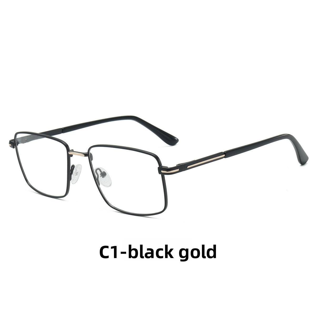 

56mm-145mm Men s Rectangle Full Frame Reading Glasses Metal Optical Myopia Prescription Glasses Frame - 1.00-1. 50-2.0 Anti blue light 0