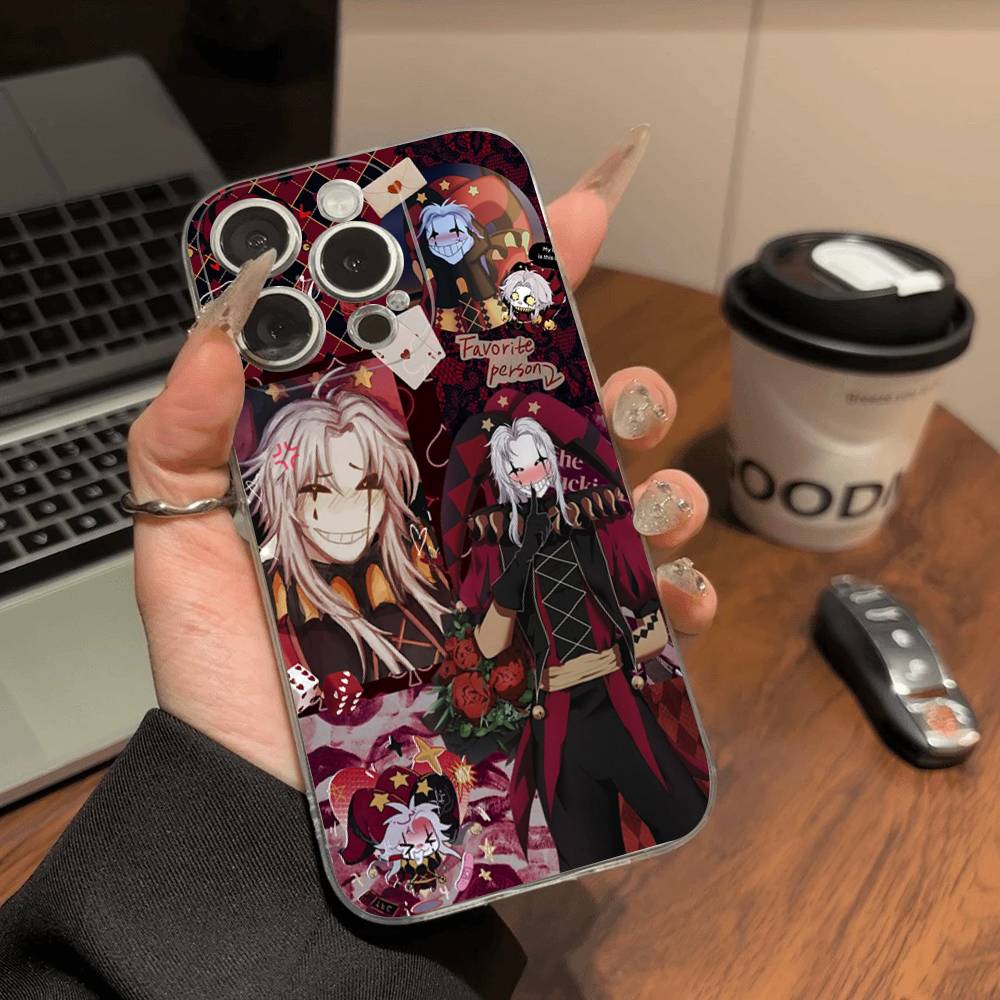 Anime The Freak Circus Pierrot Transparent Phone Case For IPhone 16 15 14 13 12 11 Pro Max Plus Soft Cover