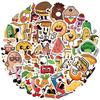 50 Funny Fruit Food Graffiti Stickers Guitar Laptop Suitcase DIY Waterproof Stickers