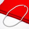 Fine S925 Sterling Silver Snake Style Chain Necklace for Women Men Jewelry Designer Wedding Engagement Gifts 50-60cm