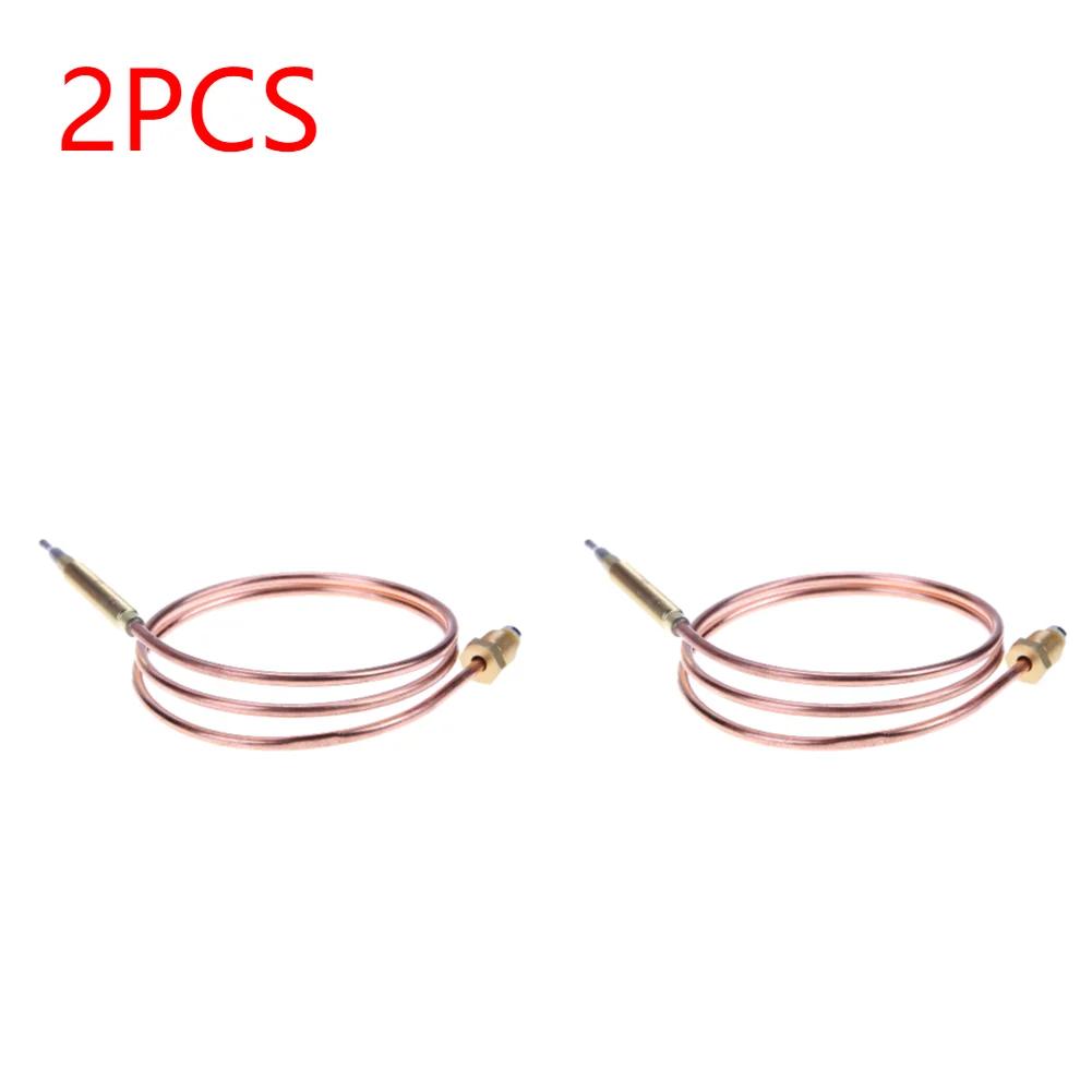1-5Pcs 60/120cm Gas Thermocouple for Hot Water Boiler with 5 Fixed Parts Sensor Thermometer Probe Induction Line Tool Set