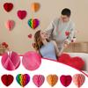 15cm Valentine's Day Party Decoration Heart-shaped Honeycomb Ball Hanging Ornament