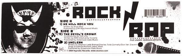 

12inch Record VARIOUS - Rock Vs Rap NONE Hypnotic 2004 US Rap & Hip-Hop/R&B Used