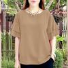 ZANZEA Women Casual Round Neck Loose Summer Short Sleeve Blouse