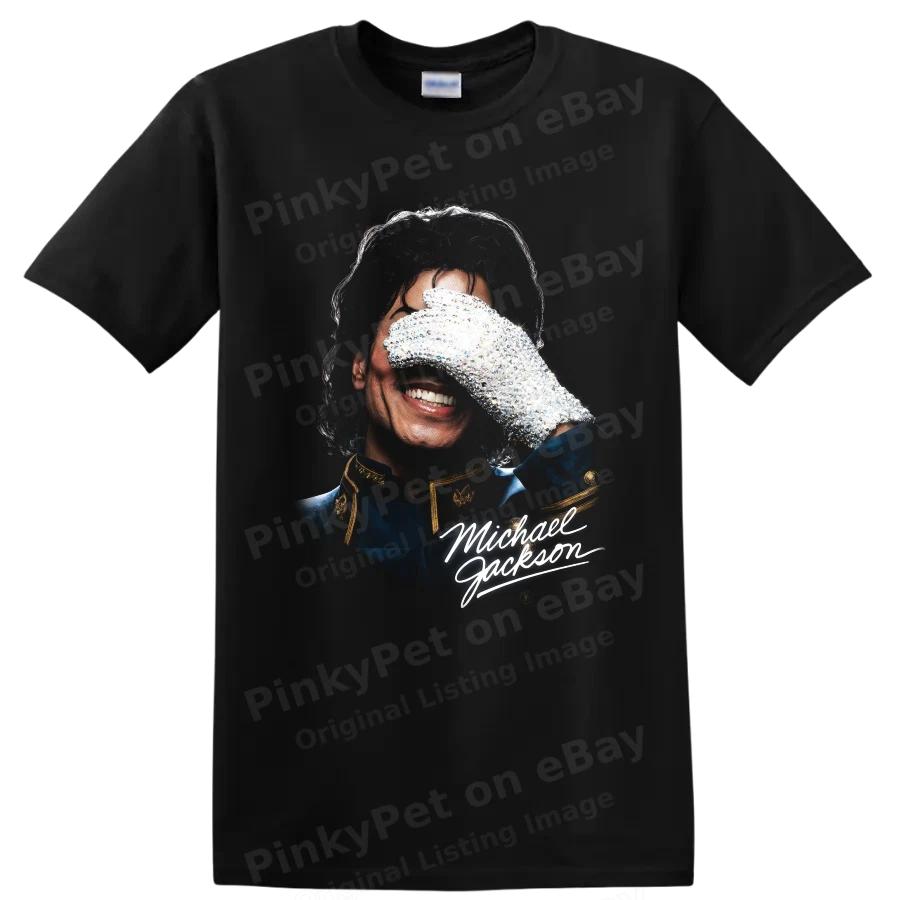 Michael Jackson T-Shirt King of Pop Unterschrift Handschuh Musik Tribut Tee Fan Geschenk
