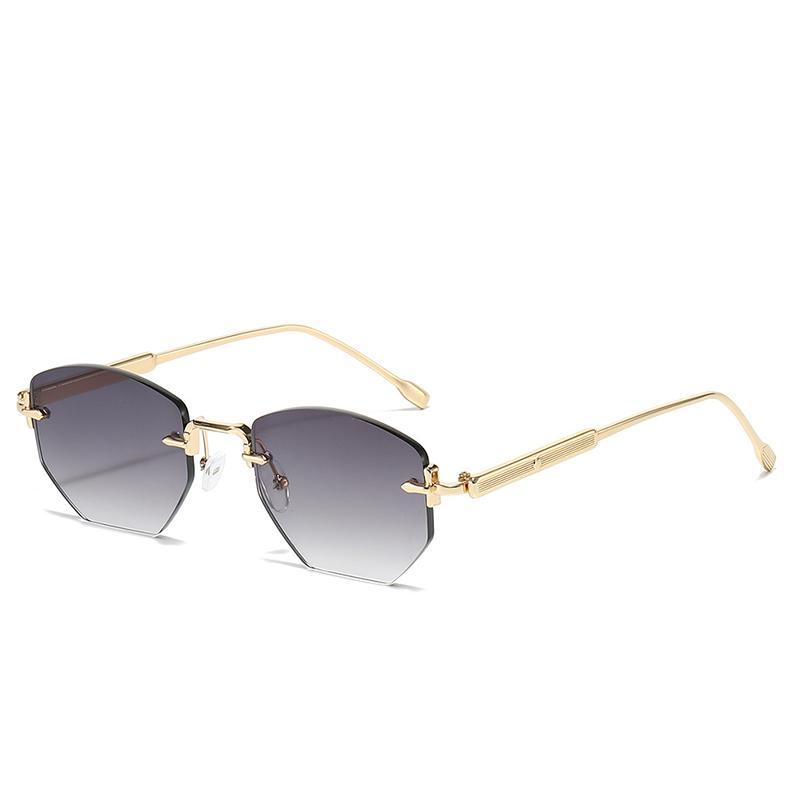 Luxury Designer Sunglasses Women Vintage Rimless Small Trendy Shades for Outdoor Travel Party Fashion Brand