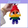 Crybaby Cheer Up Baby Series Rainbow Plush Keychain Soft Short Fur Animal Charm For Kids