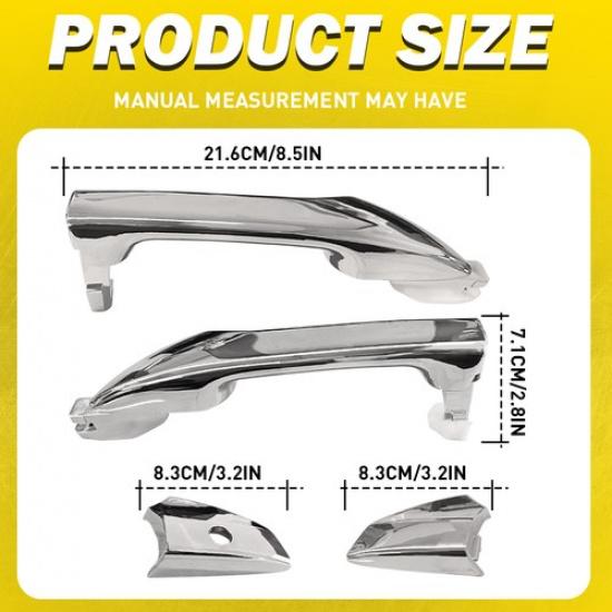 Front Left Right Outside Exterior Outer Door Handle For 2008-2012 Honda Accord
