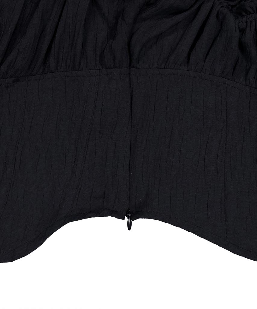 ROCKCAKE Curve Line Corset Blouse - Black