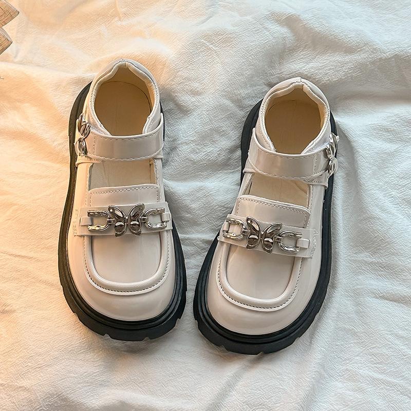 

Кожаная обувь для девочек 2025 новая весенне-осенняя детская обувь лоферы в иностранном стиле с бантом туфли принцессы для девочек черные туфли для выступлений 26-31 yards, 6 pairs in one hand