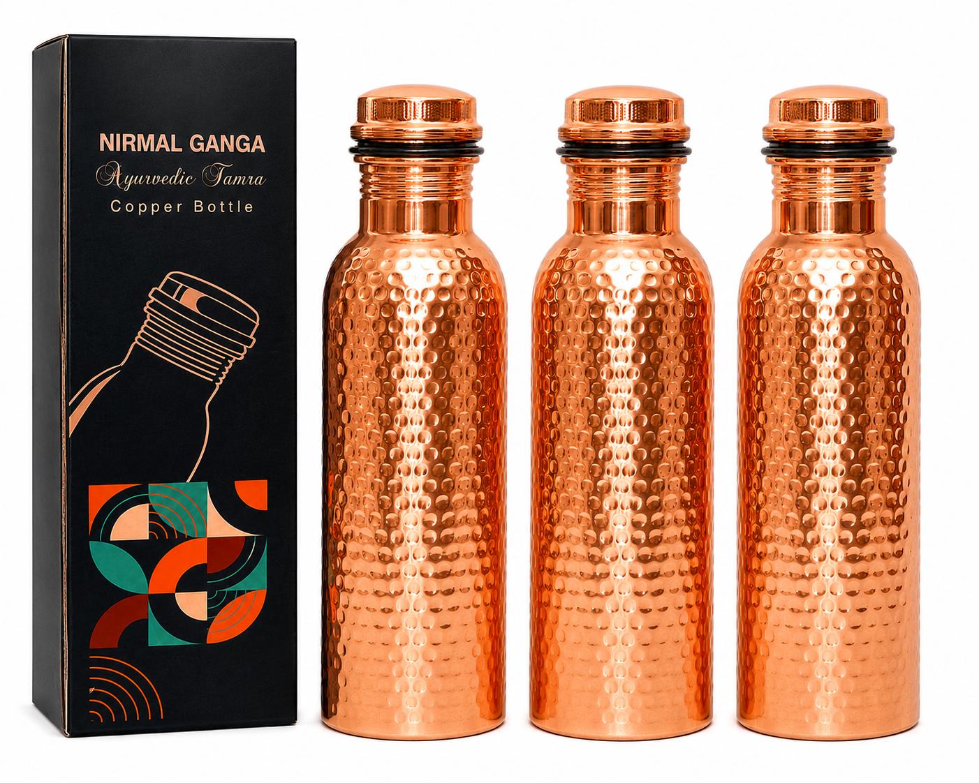 Nirmal Ganga Hammered Copper Bottle 500ml