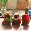Cute Capybara Keychain Plush Bag Charm Accessory Adorable Stuffed Doll Keyring
