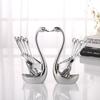 Zinc Alloy Swan Tableware Seat Spoon Fork Set Restaurant Hotel Ornament Tableware Storage Rack Cross-border Labeling