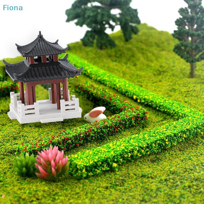 Miniature Chinese Ancient Building Pavilion Classic Mini Landscape Ornaments Garden Decor Courtyard Outdoor Miniature
