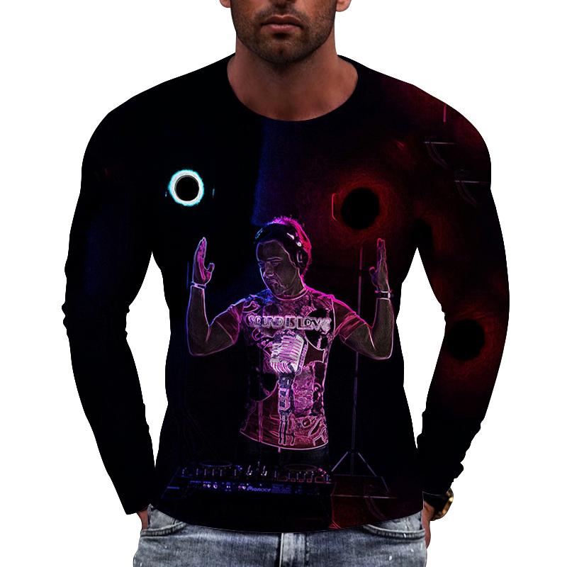 

Весенне-осенняя хип-хоп футболка с 3D цветочным принтом для мужчин и женщин, с длинным рукавом, оверсайз, футболки в стиле Харадзюку, топ, детская одежда S